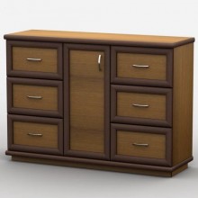 Комод Тиса Мебель АКМ-52 2 Лісовий горіх 60x90x140 см