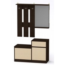 Передпокій із дзеркалом Компанит Влада 100,2х38х168,3 см Венге