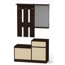 Передпокій із дзеркалом Компанит Влада 100,2х38х168,3 см Венге