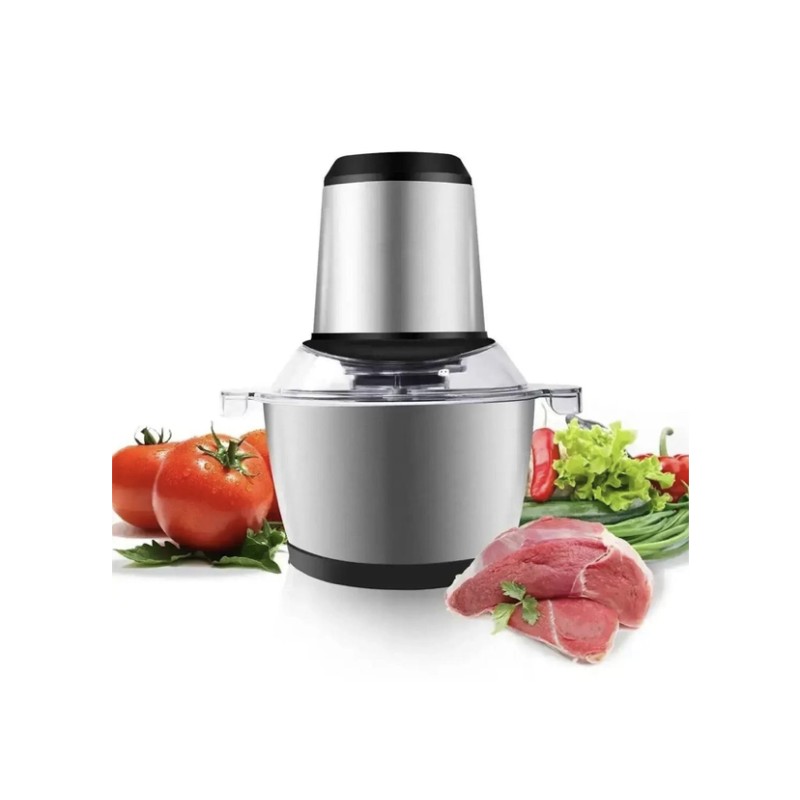 Подрібнювач чоппер метал Cooking 2L 250 Вт Сріблястий