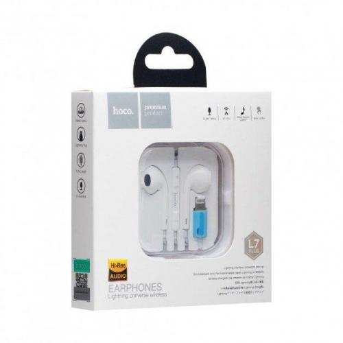 Навушники Hoco L7 Original Plus series lightning converse earphone 1.2 м White