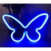 Настінний неоновий світильник нічник Angel Метелик Butterfly синій