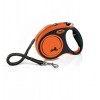 Поводок рулетка с амортизатором для собак Flexi Extrem Tape М 5 м до 35 кг Оранжевый