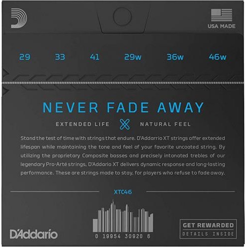 Струни класичної гітари D'Addario XTC46 XT Classical Hard Tension Струни класичної гітари D'Addario XTC46 XT Classical Hard Tension