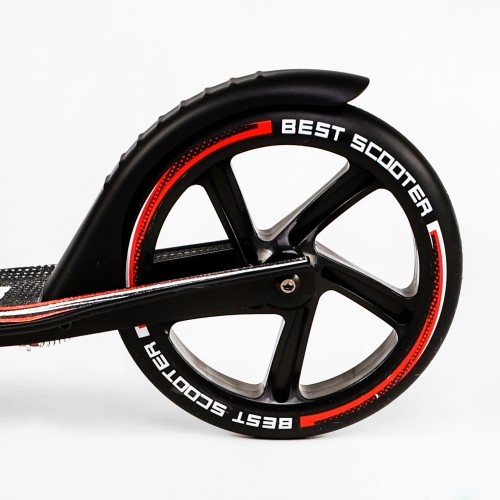 Двоколісний складаний самокат Best Scooter 100 кг Black and red (113219) Двоколісний складаний самокат Best Scooter 100 кг Black and red (113219)
