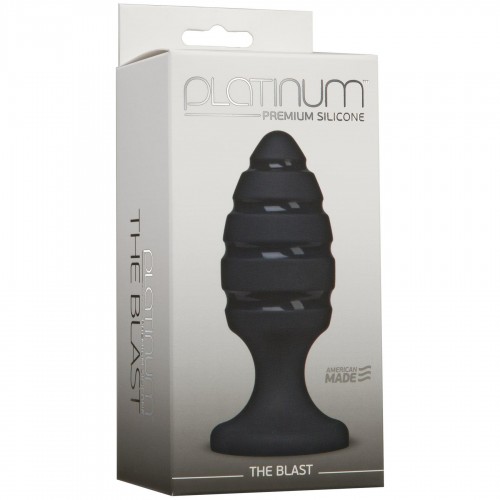 Анальний плаг зі спіральним каналом Doc Johnson Platinum Premium Silicone — The Blast — Black в інтернет супермаркеті PbayMarket!