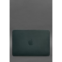 Чохол із натуральної шкіри для MacBook 13 дюйм Зелений краст BlankNote