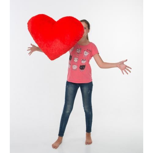Плюшева іграшка Mister Medved Подушка-серце 75 см Червоний (024) Плюшева іграшка Mister Medved Подушка-серце 75 см Червоний (024)