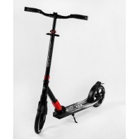 Самокат двоколісний складаний амортизатор Best Scooter PU колеса 100 кг Black and red (105585)