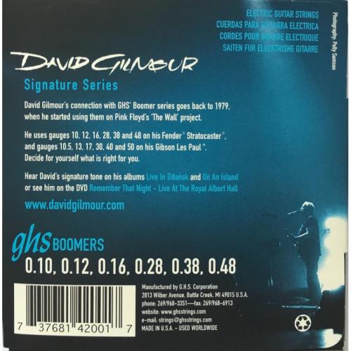 Струни для електрогітари GHS GB-DGF Boomers David Gilmour Signature Electric Guitar Strings 10/48 Струни для електрогітари GHS GB-DGF Boomers David Gilmour Signature Electric Guitar Strings 10/48