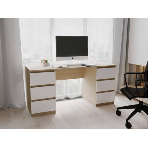 Стіл письмовий Меблева Площа СП-6 Дуб сонома + Білий (160х60х75 см) Стіл письмовий Меблева Площа СП-6 Дуб сонома + Білий (160х60х75 см)