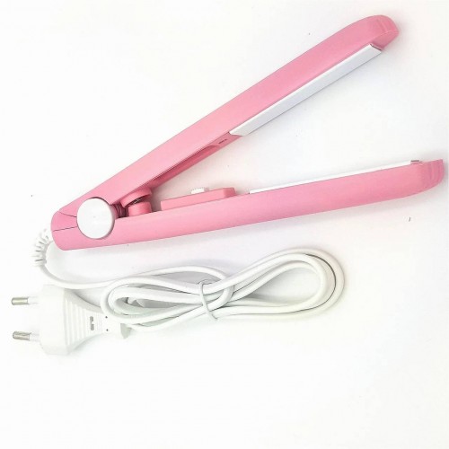 Випрямляч щипці Straightener Style Mini для укладання волосся та створення об'єму Рожевий