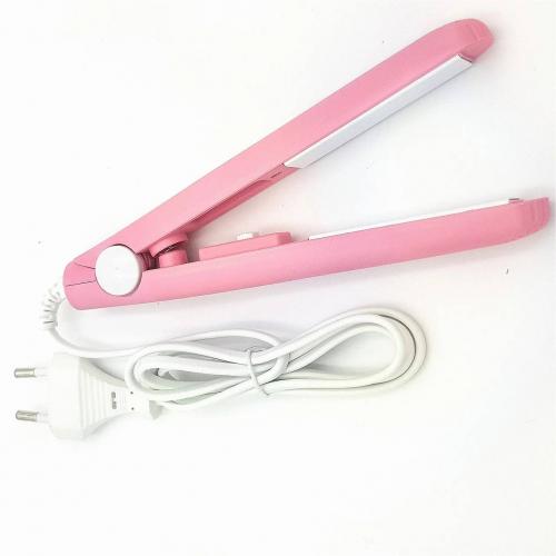 Випрямляч щипці Straightener Style Mini для укладання волосся та створення об'єму Рожевий в інтернет супермаркеті PbayMarket!