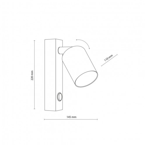 Бра TK Lighting Top 11x14.5 см Чорний (TK4872) Бра TK Lighting Top 11x14.5 см Чорний (TK4872)