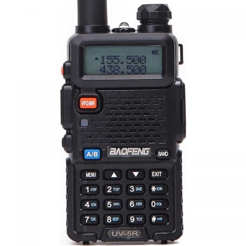 Рація Baofeng UV-5R Black + Гарнітура Baofeng з кнопкою РТТ