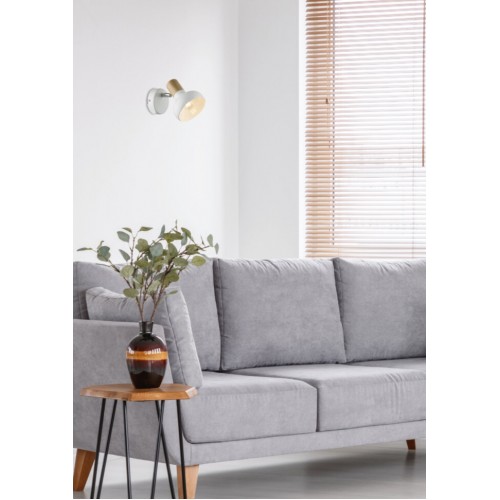 Бра Candellux Puerto 10x14 см Біло-коричневий (91-62796)