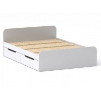 Двоспальне ліжко Компанит Віола 140 4 ящика 204,2х145,2х67 см Альба білий Двоспальне ліжко Компанит Віола 140 4 ящика 204,2х145,2х67 см Альба білий