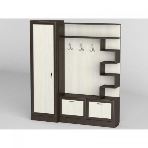 Передпокій Тиса Мебель-24 Венге Молочний 204.5x35x170 см Передпокій Тиса Мебель-24 Венге Молочний 204.5x35x170 см