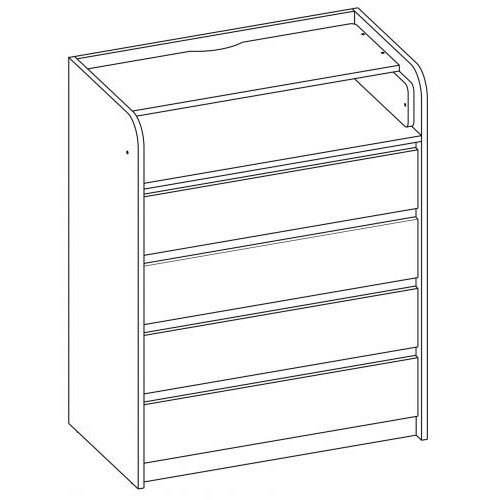 Комод пеленальний Еверест Мікс німфея альба Білий Комод пеленальний Еверест Мікс німфея альба Білий