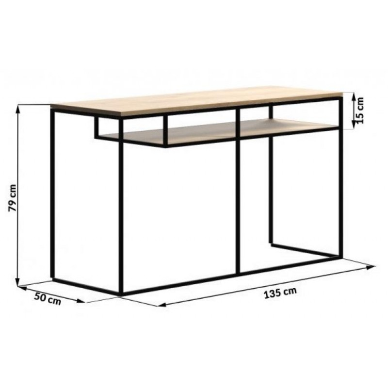 Офісний стіл у стилі Loft NS-1398 820x1350x500 мм Черный