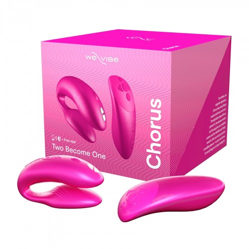 Смарт-вібратор для пар We-Vibe Chorus Cosmic Pink, сенсорне керування вібраціями стисненням пульта в інтернет супермаркеті PbayMarket!