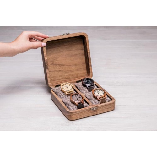 Дизайнерська коробочка для наручних годинників ecoWalnut 7х18х18 см Дизайнерська коробочка для наручних годинників ecoWalnut 7х18х18 см