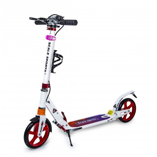 Двоколісний самокат Scale Sports SS-10 White ручне гальмо Led-ліхтарик 780773986