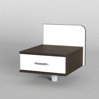 Тумба приліжкова Тиса Мебель ТП-108 Венге Білий 43x40x40 см