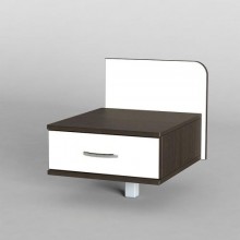 Тумба приліжкова Тиса Мебель ТП-108 Венге Білий 43x40x40 см