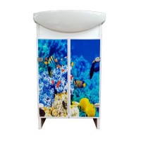 Тумба The Mix Eco Green light Fish з умивальником 50 см Тумба The Mix Eco Green light Fish з умивальником 50 см