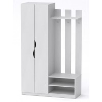 Передпокій з шафою Компанит Ніна 120,2х46,8х195 см Альба білий Передпокій з шафою Компанит Ніна 120,2х46,8х195 см Альба білий