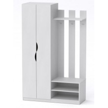 Передпокій з шафою Компанит Ніна 120,2х46,8х195 см Альба білий