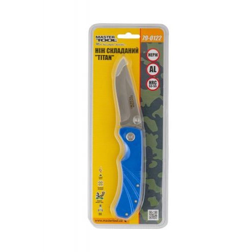 Ніж складаний MASTERTOOL GM TITAN 201х33х16 мм нержавіюче лезо алюмінієва рукоятка (79-0122) Ніж складаний MASTERTOOL GM TITAN 201х33х16 мм нержавіюче лезо алюмінієва рукоятка (79-0122)