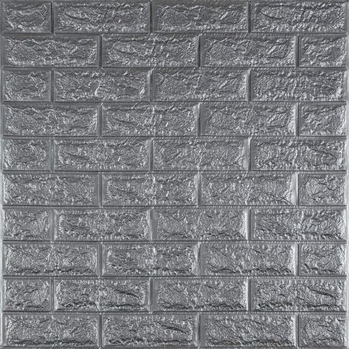 3D панель самоклеюча цегла Срібло 700x770x7мм (017-7) Sticker Wall SW-00000059 3D панель самоклеюча цегла Срібло 700x770x7мм (017-7) Sticker Wall SW-00000059
