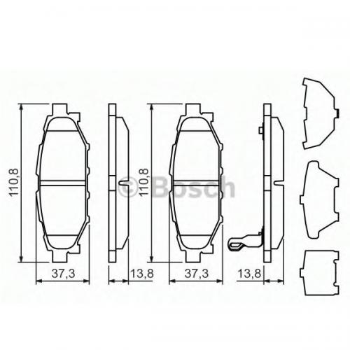 Колодки гальмові Bosch дискові задні SUBARU Forester/Legacy/Impreza/Outback R 0 0986494444 в інтернет супермаркеті PbayMarket!