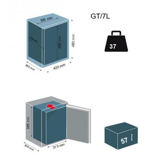 Сейф вбудований Technomax GT/7L