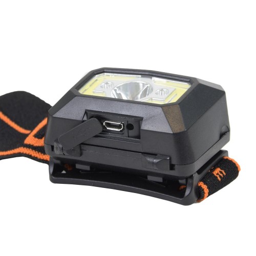 Перезаряжаемый налобный LED+COB фонарь Superfire X30 с датчиком движения и мощностью 5 Вт