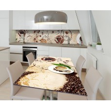 Наклейка 3Д вінілова на стіл Zatarga «Улюблений десерт» 650х1200 мм для будинків, квартир, столів, кав'ярень