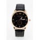 Годинник чоловічий наручний Giorgio Armani Золотистий з чорним ремінцем Репліка (IBW080YB)