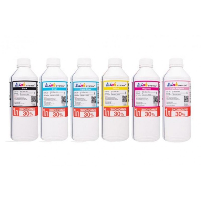Комплект фоточорнила INKSYSTEM Epson 1000 мл 6 шт Різнокольоровий (10107)