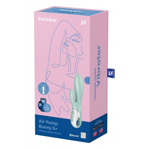 Смарт вібратор-кролик Satisfyer Air Pump Bunny 5+, надувається в інтернет супермаркеті PbayMarket!