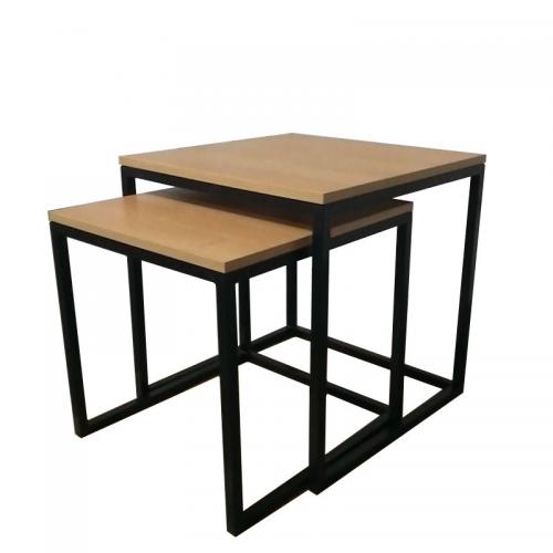 Набір журнальних столиків GoodsMetall у стилі Лофт 500х500х500 ЖС114 Набір журнальних столиків GoodsMetall у стилі Лофт 500х500х500 ЖС114