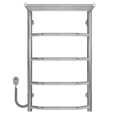 Рушникосушарка електрична Трапеція з полицею П5 400х700 Deffi Хром EF16 (C.TP.70.40.5.E.C.L.5)