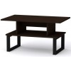 Стіл журнальний Лофт-2 Компаніт Венге темний (80х50х42,6 см)