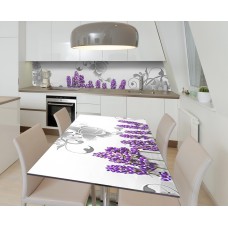 Наклейка 3Д вінілова на стіл Zatarga «Гіацинтовий сон» 650х1200 мм (Z184918/1st)