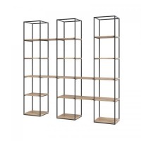 Стелаж для зберігання в стилі Loft NS-1775 2030x2000x320 мм Черный Стелаж для зберігання в стилі Loft NS-1775 2030x2000x320 мм Черный