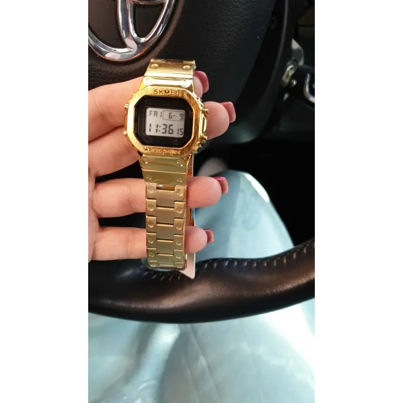 Жіночий спортивний годинник Skmei 1433 Singapore Золотистий