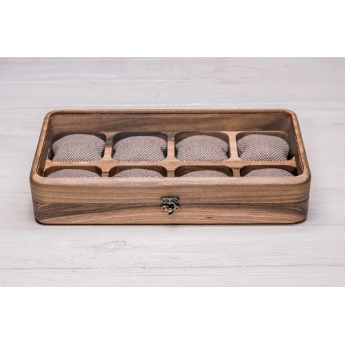 Органайзер на 8 комірок для зберігання наручних годинників ecoWalnut 7х35х18 см Органайзер на 8 комірок для зберігання наручних годинників ecoWalnut 7х35х18 см