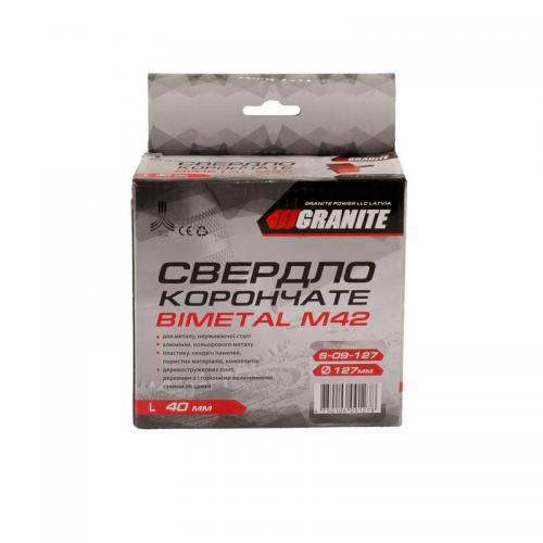 Свердло корончате GRANITE біметалічний HSS M42 127 мм 6-09-127 Свердло корончате GRANITE біметалічний HSS M42 127 мм 6-09-127