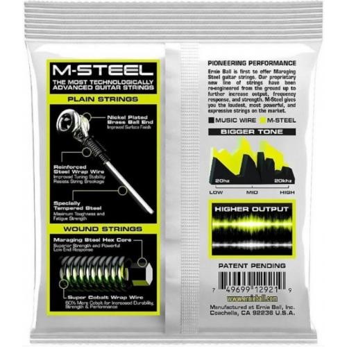 Струни для електрогітари 6 шт Ernie Ball 2921 M-Steel Regular Slinky Electric Guitar Strings 10/46 Струни для електрогітари 6 шт Ernie Ball 2921 M-Steel Regular Slinky Electric Guitar Strings 10/46